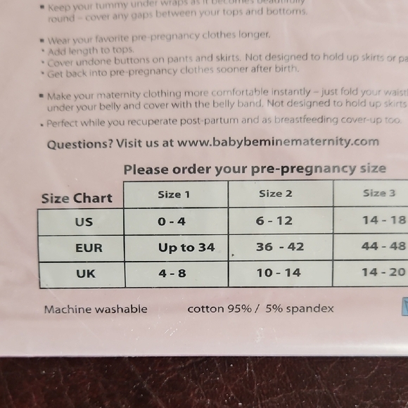 Baby Be Mine Size 1 Nude Maternity Belly Band New - Picture 4 of 4